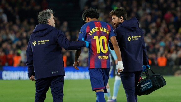 Lamine Yamal a quitté le terrain mercredi soir après s'être fait mal en tirant un penalty.