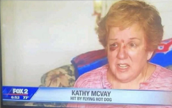 Faildienstag: Frau von Hot Dog abgeschossen