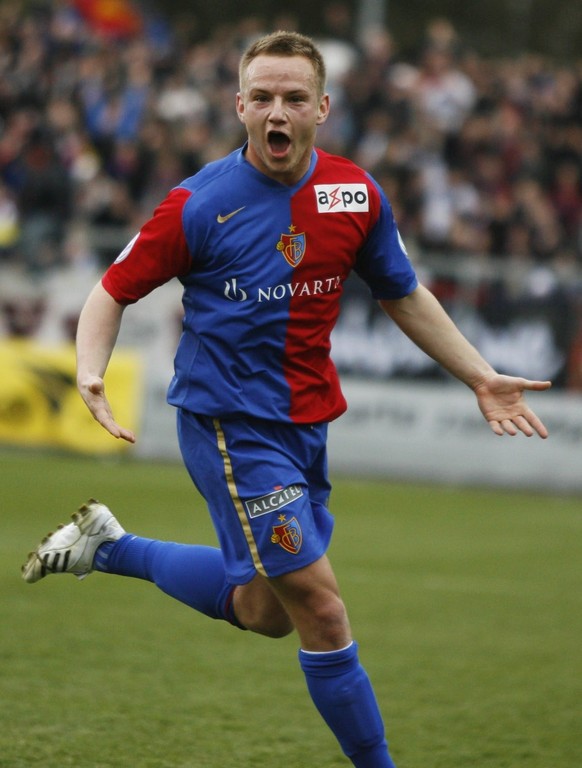 FC Basel&#039;s Ivan Rakitic freut sich ueber sein Tor zum 1-0, im Super League Spiel FC Aarau gegen FC Basel am Sonntag, 18. Maerz 2007, im Aarauer Bruegglifeld Stadion. (KEYSTONE/Steffen Schmidt)