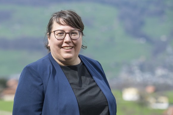 Die Co-Kampagnenleiterin Sophie Fuerst anlaesslich der Lancierung der Ja-Kampagne zum Klima-Gesetz vom Donnerstag 23. Maerz 2023 in Flueeli-Ranft im Kanton Obwalden, ueber welches die Schweizer Bevoel ...