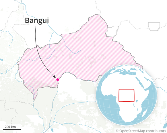 La République de Centrafrique et sa capitale Bangui.