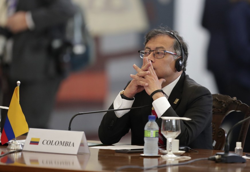 Colombia&#039;s President Gustavo Petro attends the South American Summit at Itamaraty palace in Brasilia, Brazil, Tuesday, May 30, 2023. South America&#039;s leaders are gathering as part of Presiden ...