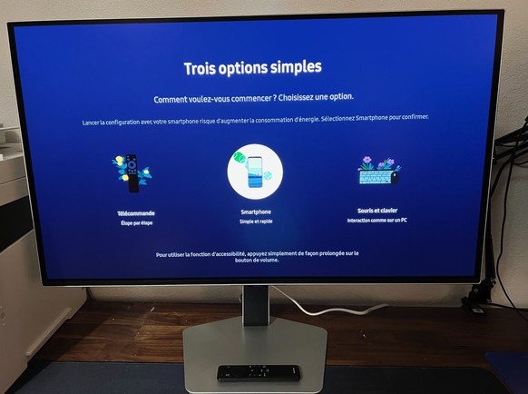 L&#039;interface du Samsung Odyssey G8 OLED