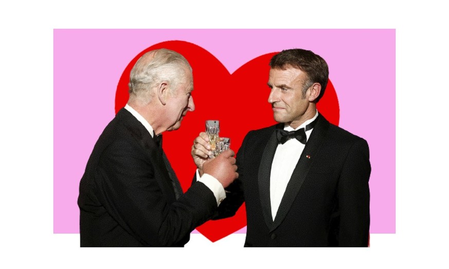 Charles et Macron ont dîné aux chandelles: leur romance en photos