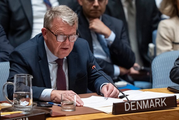 Denmark's Foreign Minister Lars Løkke Rasmussen speaks during a Security Council meeting at the United Nations headquarters, Tuesday, Sept. 23, 2025. (AP Photo/Yuki Iwamura)
Lars Løkke Rasmussen