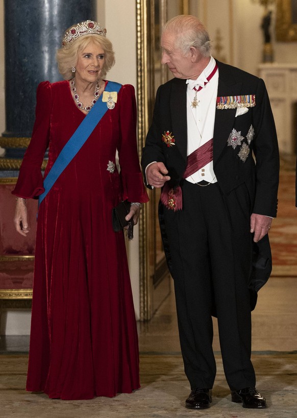 State Visit to the UK by the President of South Korea Catherine, Princess of Wales, at a State Banquet for the President and First Lady of South Korea at Buckingham Palace in London on the first day o ...