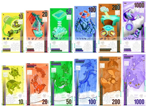 Nouveau billet de banque suisse, concept F.