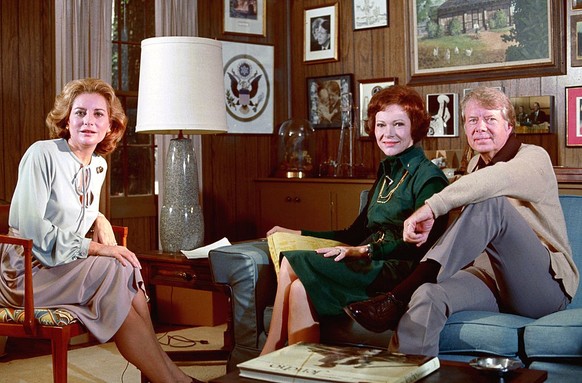 Walt Disney Television via Getty Images NEWS - 12/3/76
BARBARA WALTERS interviews JIMMY CARTER and ROSALYN CARTER 
(Photo by Disney General Entertainment Content via Getty Images Photo Archives via Ge ...