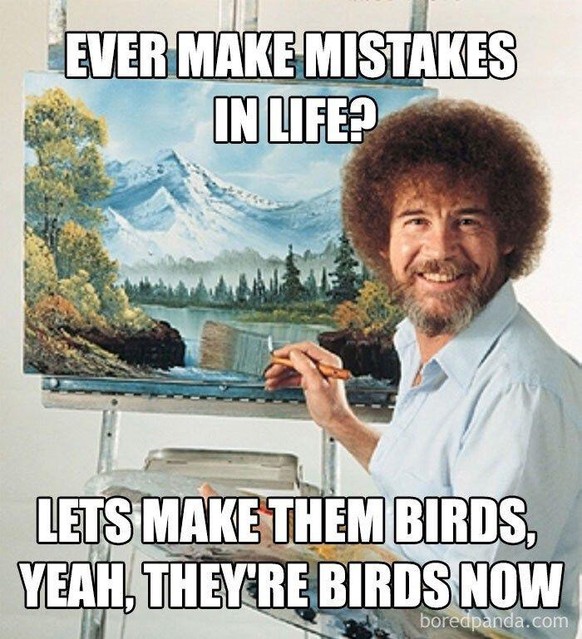 <strong>Vous faites des erreurs dans la vie? Transformons-les en oiseaux, yeah, ce sont des oiseaux maintenant. </strong>