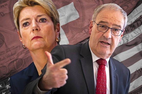 Karin Keller-Sutter et Guy Parmelin négocient à Washington pour éviter des droits de douane de 31%.