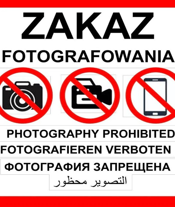 Polen Poland Fotografieren verboten Photography prohibited