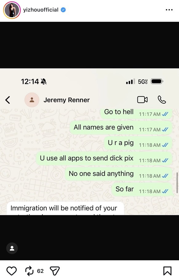 Screenshot du compte Instagram de Yiz Hoo