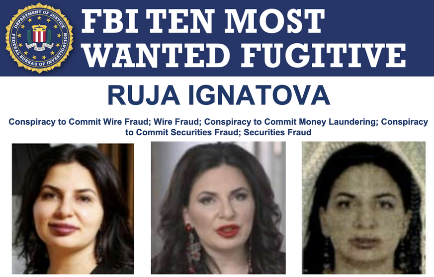 Ruja Ignatova figure sur la liste des dix personnes les plus recherchées par le FBI.