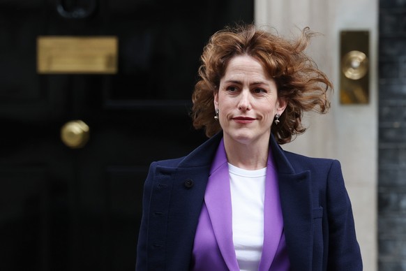 epa11281789 British Secretary of State for Health and Social Care Victoria Atkins departs 10 Downing Street following a Cabinet meeting in London, Britain, 16 April 2024. EPA/ANDY RAIN
