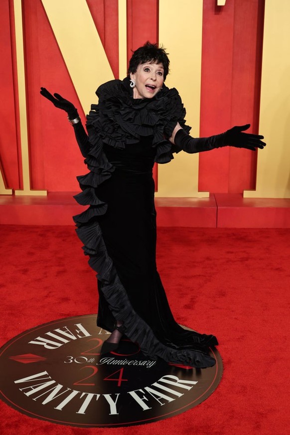 BEVERLY HILLS, CALIFORNIA - MARCH 10: Rita Moreno attends the 2024 Vanity Fair Oscar Party Hosted By Radhika Jones at Wallis Annenberg Center for the Performing Arts on March 10, 2024 in Beverly Hills ...