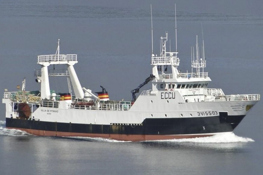 This undated photo provided by the Spanish government ministry of Agriculture, Fishery and Food shows the Spanish &#039;Villa de Pitanxo&#039; fishing boat. The Spanish fishing boat has sunk off Newfo ...