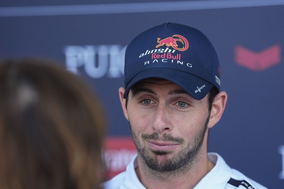 epa11591855 Alinghi Red Bull Racing&#039;s port helmsman Maxime Bachelin looks on following day eight of the 2024 Louis Vuitton Cup sailing competition in Barcelona, Spain, 07 September 2024. EPA/Siu  ...