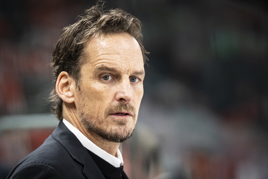 Switzerland's head coach Patrick Fischer during the Euro Hockey Tour game between Switzerland and Finland, at the Swiss Life Arena in Zurich, Switzerland, Sunday, December 14, 2025. (KEYSTONE/And ...