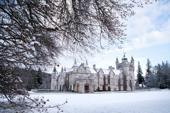 Balmoral Castle, Royal Deeside, in the snow. The Met Office has issued a yellow weather warning for ice and snow across Scotland. (Photo by Jane Barlow/PA Images via Getty Images)