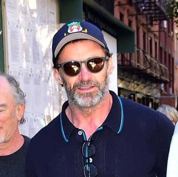NEW YORK, NEW YORK - OCTOBER 26: Hugh Jackman is seen on October 26, 2023 in New York City. (Photo by Raymond Hall/GC Images)