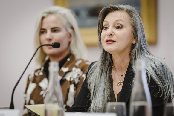 Nuria Gorrite, conseillere dEtat vaudoise, s'exprime lors d'une conference de presse annoncant le retour en terres vaudoises de la prestigieuse collection Jean Planque, lune des plus remar ...