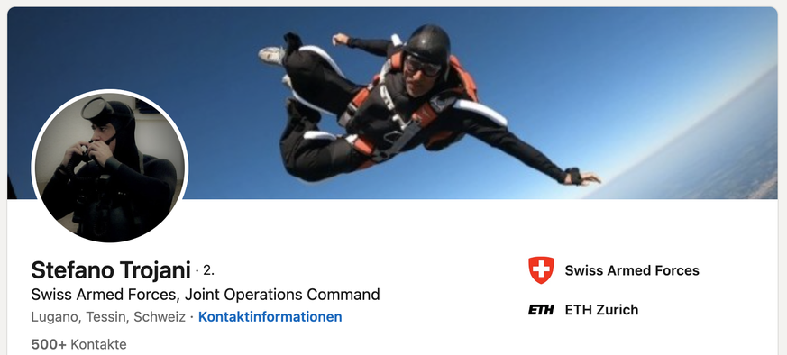 Le profil LinkedIn de Stefano Trojani.
