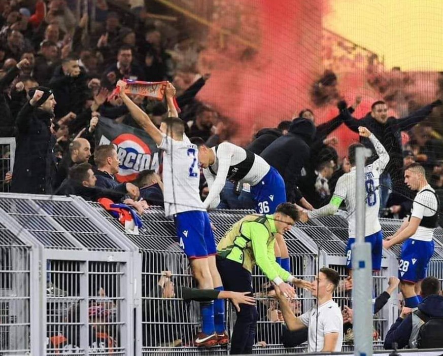 Les supporters d&#039;Hajduk Split vont venir en force pour supporter leurs espoirs au stade de Genève.