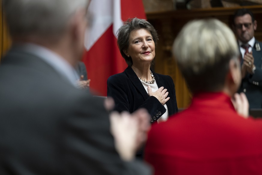 Simonetta Sommaruga a reçu le prestigieux prix «Woman Political Leaders Trailblazer Award» lundi à Reykjavik.