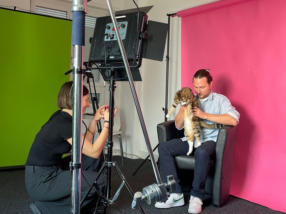 Alexandre et Sophie, le chat de Margaux.