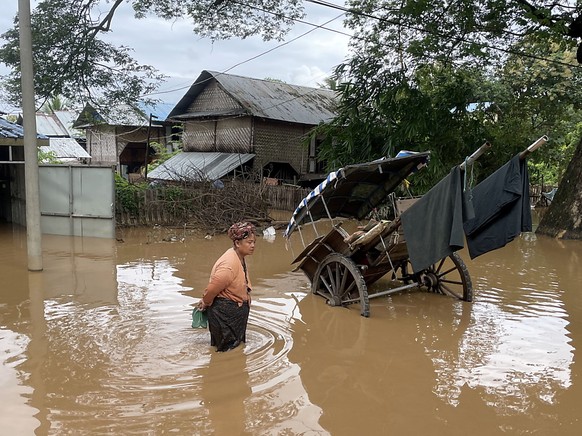 Apr�s les inondations provoqu�es par le typhon Yagi, la junte birmane veut faire appel � l&#039;aide �trang�re (archives).