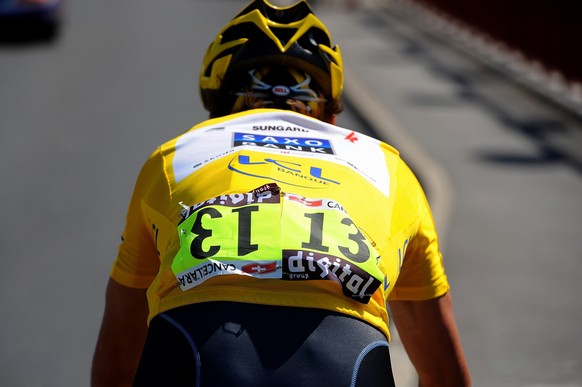 Cycling: 97th Tour de France 2010 / Stage 4 Illustration Illustratie / Nr 13 / CANCELLARA Fabian (SUI) Yellow Jersey / Cambrai - Reims (153,5 Km)/ Ronde van Frankrijk / TDF / Rit Etape / (c)Tim De Wae ...