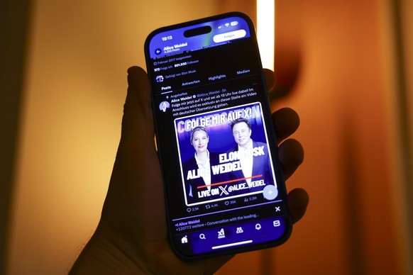 Elon Musk s&#039;est entretenu avec Alice Weidel sur X.