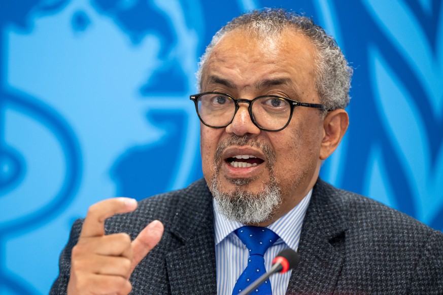 Tedros Adhanom Ghebreyesus, Director General of the World Health Organization (WHO), briefs the media during a press conference organized by the Geneva Association of United Nations Correspondents (AC ...