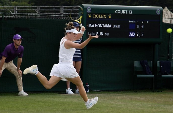 Lulu Sun lors du dernier Wimbledon, où elle n'a pas réussi à franchir les qualifications.