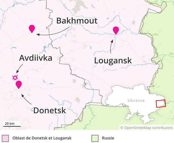 Avdiivka, carte de situation.