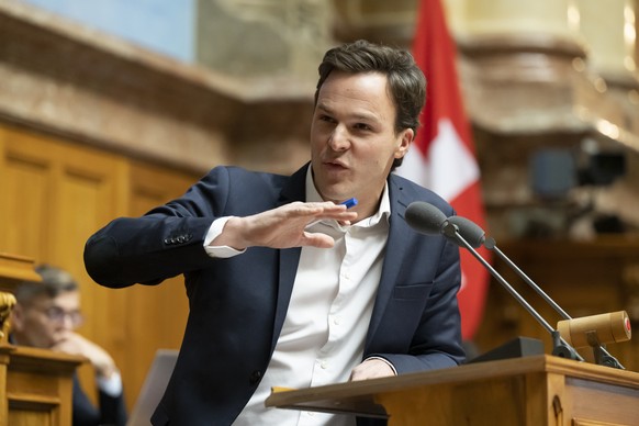 Bastien Girod, GP-ZH, spricht waehrend der Wintersession der Eidgenoessischen Raete, am Donnerstag, 8. Dezember 2022 im Nationalrat in Bern. (KEYSTONE/Anthony Anex)