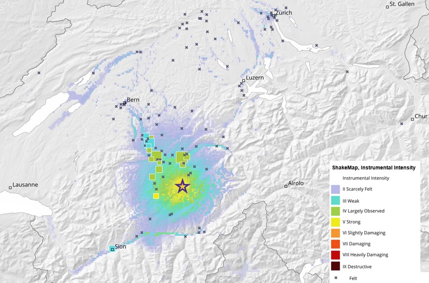 Le tremblement de terre de Mürren (BE) a été ressenti à plusieurs kilomètres à la ronde.