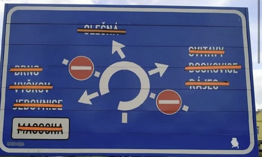 Lustige, verwirrende Strassenschilder