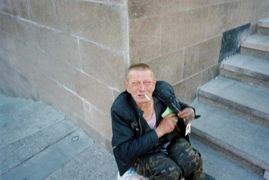 Sans-abri en pleurs - Moscou, Russie