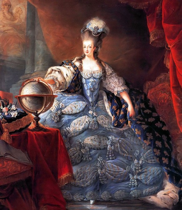 UNSPECIFIED - CIRCA 1754: Marie Antoinette, Queen Consort of France (1755 - 1793). Marie Antoinette, Queen of France, in coronation robes by Jean-Baptiste Gautier Dagoty, 1775 (Photo by Universal Hist ...