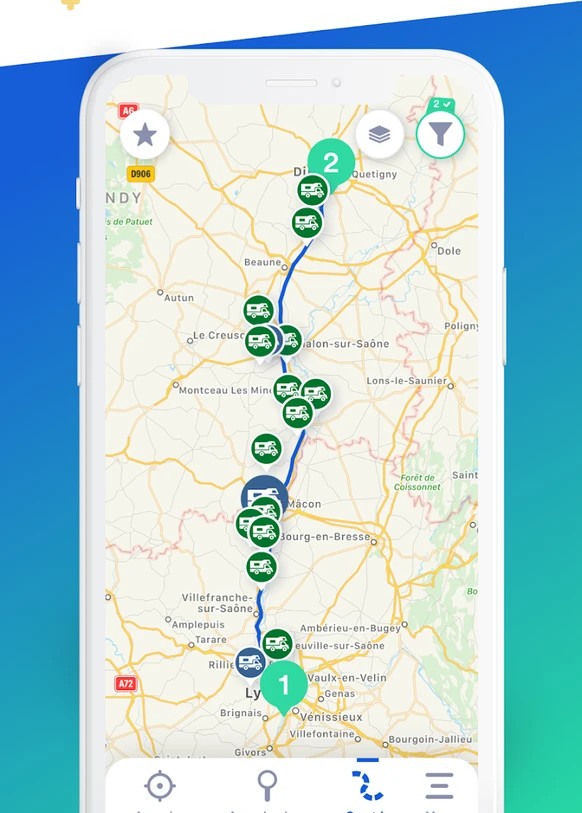 Trouvez de beaux emplacements pour camping-cars.