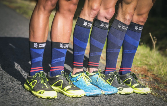 Les chaussettes de contention en trois formats classiques.