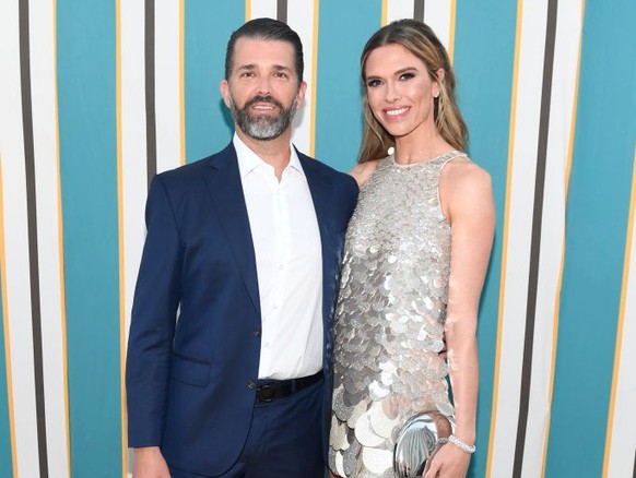 PALM BEACH, FLORIDA - MARCH 15: (L-R) Donald Trump Jr. and Bettina Anderson attend amfAR Palm Beach Gala on March 15, 2025 in Palm Beach, Florida. (Photo by Ryan Emberley/amfAR/Getty Images for amfAR)
