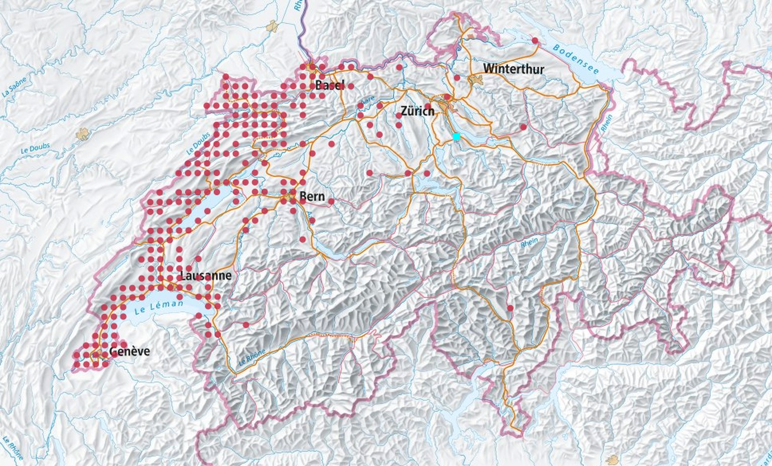 Die Verbreitung der Asiatischen Hornisse in der Schweiz.