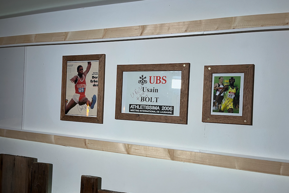 Le dossard d'Usain Bolt, l'un des highlights du musée.