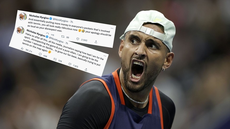 Nick Kyrgios a déclaré forfait au dernier moment à la United Cup et se sent la cible de critiques. Il a répondu avec virulence sur Twitter.