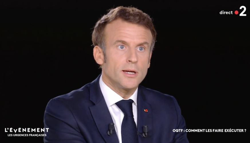Emmanuel Macron, sur France 2, le 26 octobre 2022.