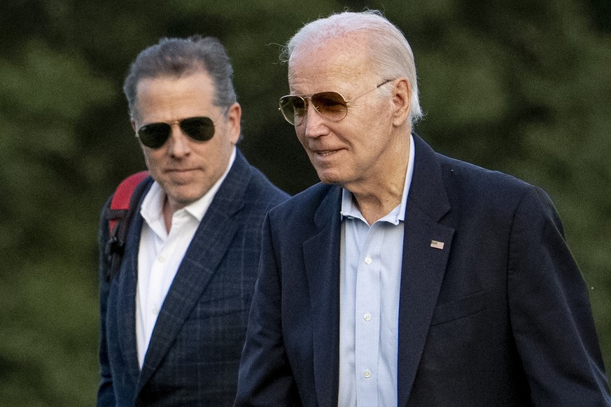 FILE - President Joe Biden, and his son Hunter Biden arrive at Fort McNair, Sunday, June 25, 2023, in Washington. (AP Photo/Andrew Harnik, File)
Joe Biden,Hunter Biden