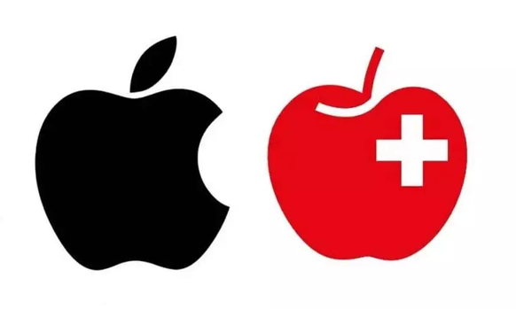Apple et fruits suisse, les logos.