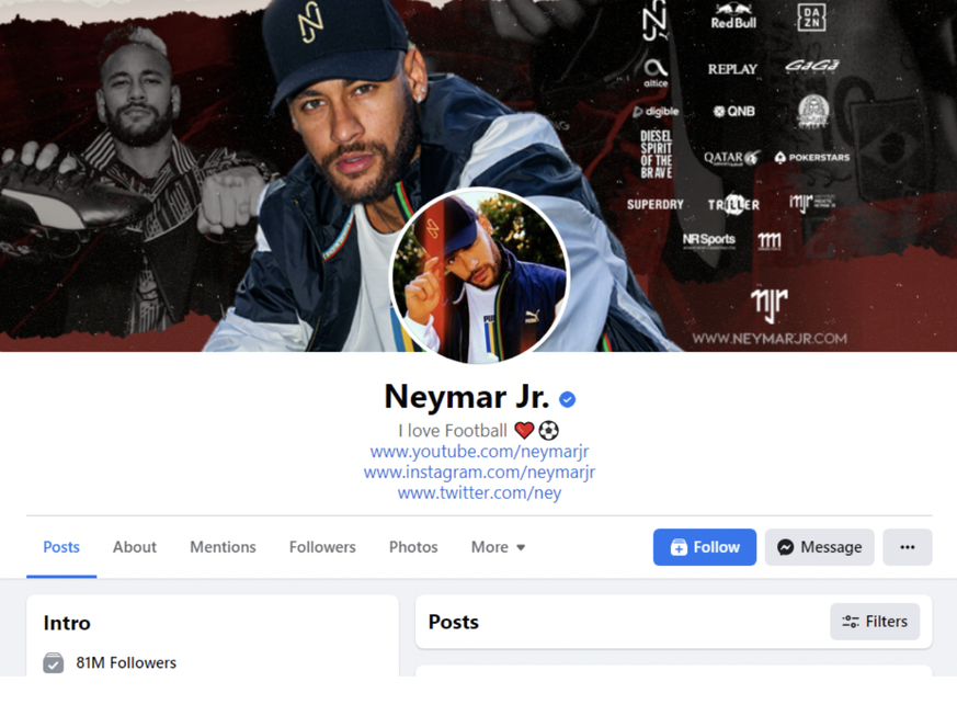 Le footballeur et star du PSG, Neymar Jr, aurait bénéficié d'un règlement secret validé par la plateforme Facebook.  